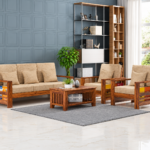 Artisan Sheesham Wood 5 Seater Sofa Set – Premium Honey Finish