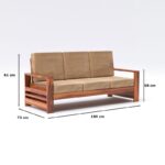Artisan Sheesham Wood 5 Seater Sofa Set – Premium Honey Finish - Image 2