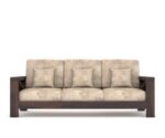 Luxury Solid Sheesham Wood 5 Seater Living Room Sofa Set – Walnut - Image 4