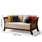Stylish Solid Sheesham 5 Seater Sofa Collection –Walnut Wood Finish - Image 2