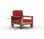 Elegant Solid Wood 5 Seater Sofa Set – Sheesham Natural Finish - Image 4