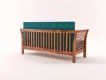 Sheesham Wood 5 Seater Sofa Set – Honey Finish with Designer Printed Cushions - Image 4