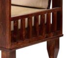Solid Sheesham Wood 5 Seater Sofa set With Center Table - Image 7