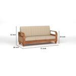 Sheesham Wooden 5 Seater Sofa for Living Room - Image 3