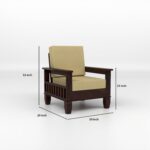 Premium Sheesham Wood 5 Seater Living Room Sofa Set - Image 7