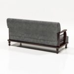 DaneWood Wooden 5 Seater Sofa Set - 3+1+1, for Living Room, Drawing Room, Office & Lounge | Solid Sheesham Wood, Fabric (Brown) - Image 5