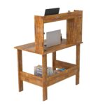 Solid Sheesham Wood Study Table | Black, White & Walnut Finish - Image 5