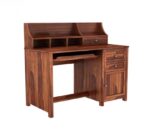 Solid Sheesham Wood Study Table with Storage | Walnut & Honey Finish - Image 6