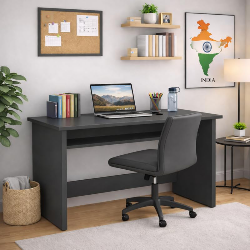 51+KabkUahL Solid Sheesham Wood Study Table with Storage | Walnut Finish | Home & Office Work Desk - Image 1