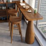 Solid Sheesham Wood Bar Table | Honey Finish | Modern High-Top Counter Table for Home & Dining - Image 4