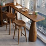 Solid Sheesham Wood Bar Table | Honey Finish | Modern High-Top Counter Table for Home & Dining - Image 5