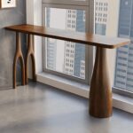 Solid Sheesham Wood Bar Table | Honey Finish | Modern High-Top Counter Table for Home & Dining - Image 6
