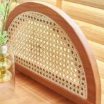 Solid Sheesham Wood Bar Table with Cane Backrest | Honey Finish | Modern High-Top Table - Image 4
