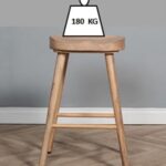Solid Sheesham Wood Bar Stool | Honey Finish | High-Strength Wooden Counter Stool - Image 3