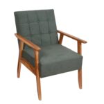 Solid Sheesham Wood Single Seater Sofa | Honey Finish with Cushioned Seat - Image 3