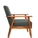 Solid Sheesham Wood Single Seater Sofa | Honey Finish with Cushioned Seat - Image 4