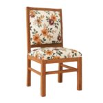 Solid Sheesham Wood Dining Chair Set of 2 | Honey Finish & Upholstered Seat - Image 4