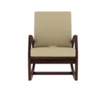 Solid Sheesham Wood Rocking Chair | Honey & Walnut Finish with Cushioned Seat - Image 2
