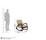 Solid Sheesham Wood Rocking Chair | Honey & Walnut Finish with Cushioned Seat - Image 3