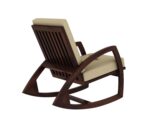 Solid Sheesham Wood Rocking Chair | Honey & Walnut Finish with Cushioned Seat - Image 4
