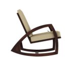 Solid Sheesham Wood Rocking Chair | Honey & Walnut Finish with Cushioned Seat - Image 5