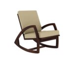 Solid Sheesham Wood Rocking Chair | Honey & Walnut Finish with Cushioned Seat - Image 6