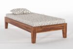RASWOOD Sheesham Wood Single Bed Without Headboard – Natural Finish - Image 2