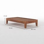 RASWOOD Sheesham Wood Single Bed Without Headboard – Natural Finish - Image 4