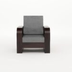 RASWOOD Sheesham Wood Single Seater Sofa with Storage – Walnut Finish - Image 3