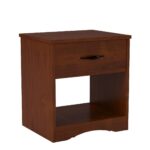 RASWOOD Sheesham Wood Bedside Table with Drawer & Shelf – Walnut Finish - Image 4