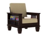 RASWOOD Sheesham Wood Single Seater Sofa – 1 Seater, Walnut Finish - Image 2
