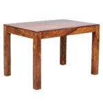 RASWOOD Solid Sheesham Wood 4 Seater Dining Table – Honey Finish - Image 3