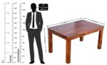 RASWOOD Solid Sheesham Wood 4 Seater Dining Table – Honey Finish - Image 5
