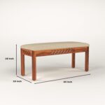 RASWOOD Solid Sheesham Wood 6 Seater Dining Table – Honey Finish - Image 4