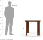RASWOOD Solid Sheesham Wood 4 Seater Dining Table – Teak Finish - Image 5