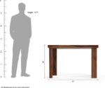 RASWOOD Solid Sheesham Wood 4 Seater Dining Table – Teak Finish - Image 6