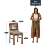 RASWOOD Solid Sheesham Wood 6 Seater Dining Table – Teak Finish - Image 6