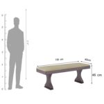 RASWOOD Solid Sheesham Wood 6 Seater Dining Table – Walnut Finish - Image 4