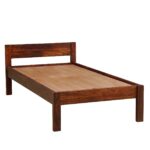 RASWOOD Solid Sheesham Wood Single Bed – Honey Finish | Premium Furniture - Image 4