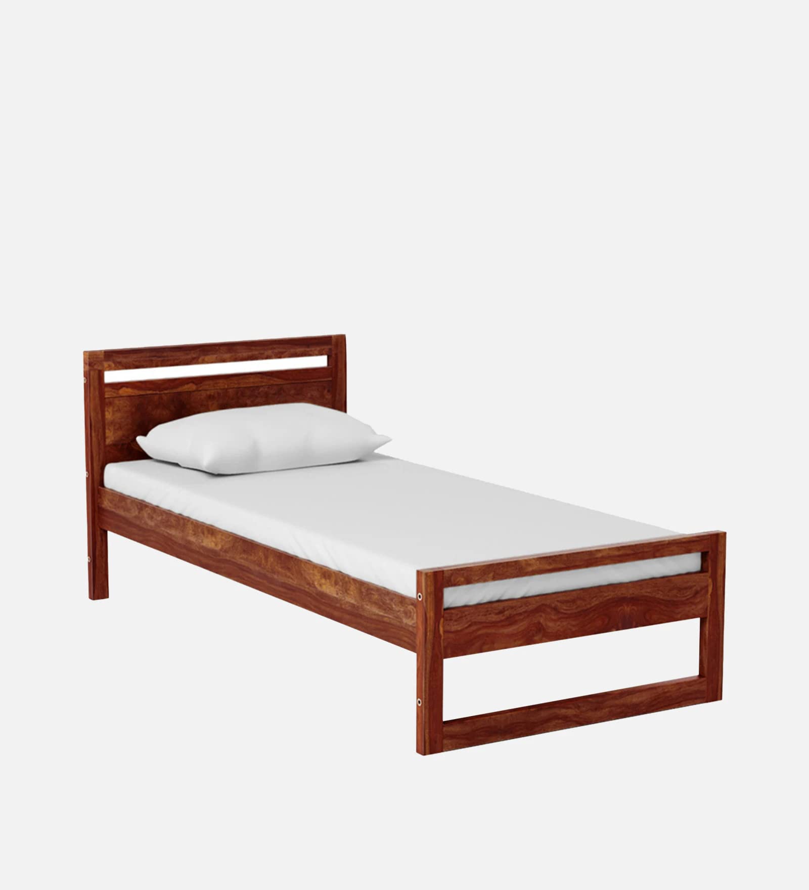 51-gZZblSNL.jpg RASWOOD Solid Sheesham Wood Single Bed – Teak Finish | Premium Furniture - Image 1