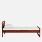 RASWOOD Solid Sheesham Wood Single Bed – Teak Finish | Premium Furniture - Image 4