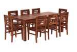 RASWOOD Solid Sheesham Wood 8 Seater Dining Table – Honey Finish - Image 2