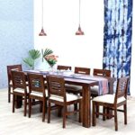 RASWOOD Sheesham Wood 8 Seater Dining Table – Provincial Teak Finish