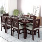 RASWOOD Sheesham Wood 8 Seater Dining Table – Warm Chestnut Finish