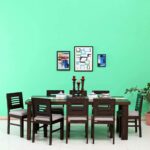 RASWOOD Solid Sheesham Wood 8 Seater Dining Table – Walnut Finish - Image 2