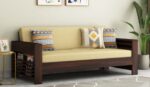 RASWOOD Sheesham Wood 3 Seater Sofa with Storage – Walnut Finish - Image 3