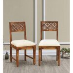 RASWOOD Sheesham Wood Dining Chairs Set of 4 – Natural Finish - Image 2