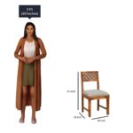 RASWOOD Sheesham Wood Dining Chairs Set of 4 – Natural Finish - Image 3