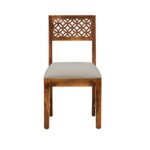 RASWOOD Sheesham Wood Dining Chairs Set of 4 – Natural Finish - Image 4