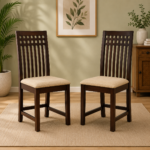 RASWOOD Sheesham Wood Dining Chairs Set of 4 – Walnut Finish